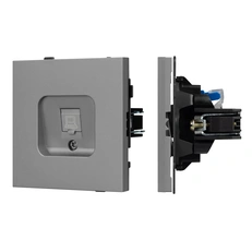 Изображение Компьютерная розетка RJ-45 Cat.6 Arlight TENDO, графитовый матовый 054105